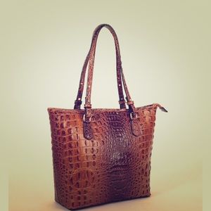 Ostrich crocodile tote bag